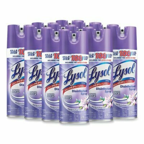 Reckitt Benckiser LYSOL, Disinfectant Spray, Early Morning Breeze, 12.5oz Aerosol, 12PK 80833